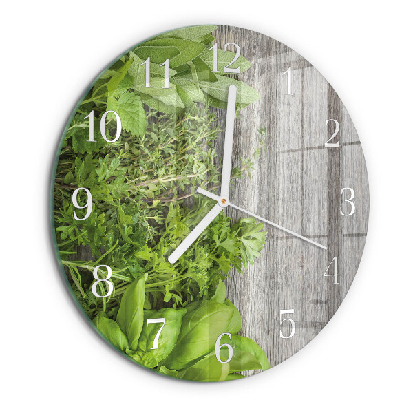 Orologio rotondo erbe