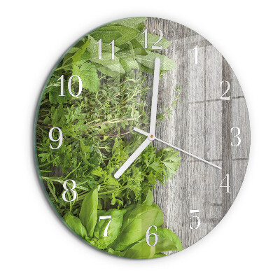 Orologio rotondo erbe
