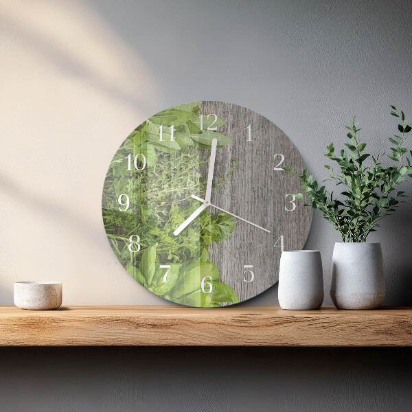 Orologio rotondo erbe