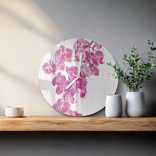 Orologio rotondo Orchidea