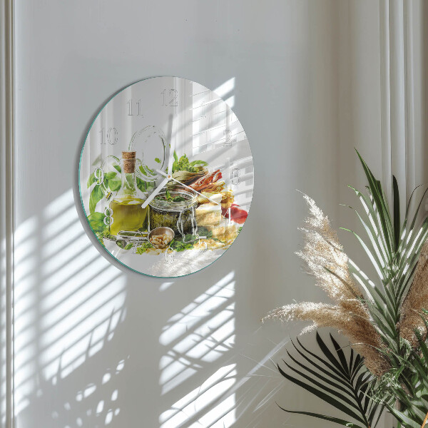 Orologio rotondo Pasta con olio