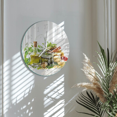 Orologio rotondo Pasta con olio