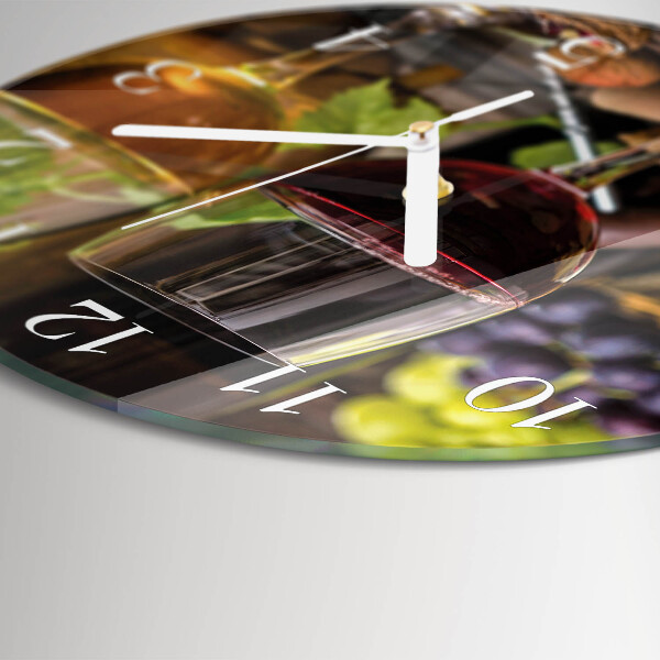 Orologio rotondo Bicchieri di vino