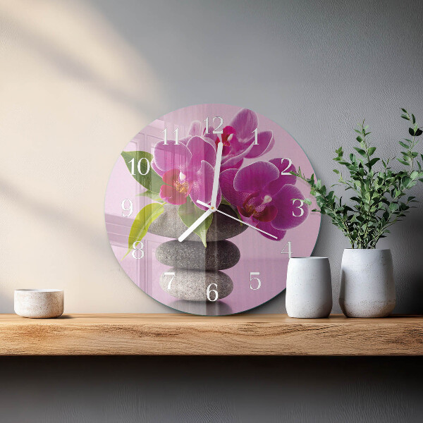 Orologio rotondo Orchidea