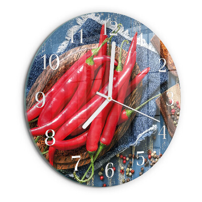 Orologio rotondo peperoncino