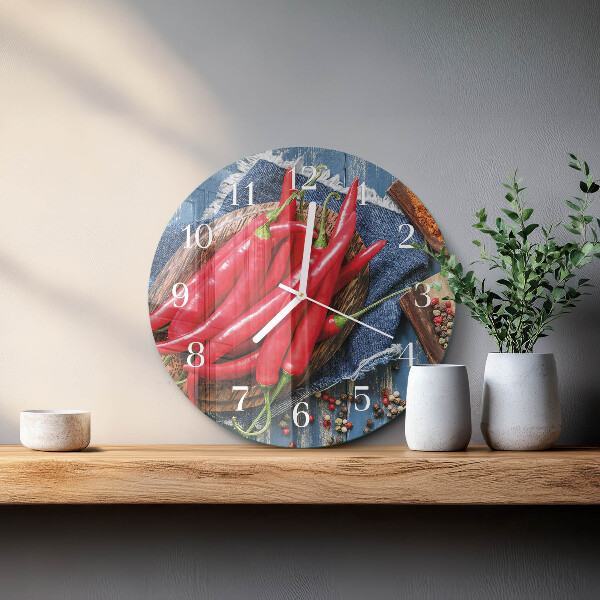 Orologio rotondo peperoncino