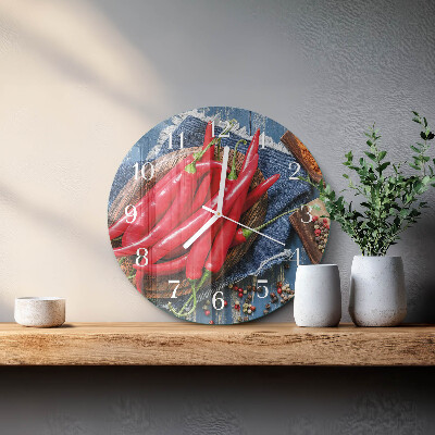 Orologio rotondo peperoncino