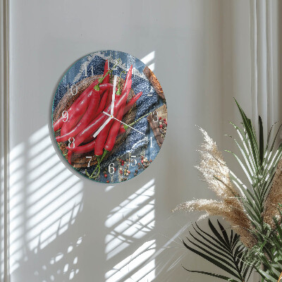 Orologio rotondo peperoncino