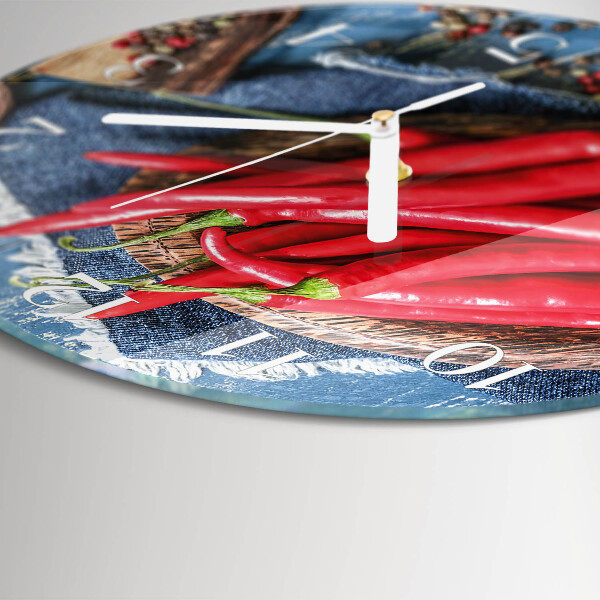 Orologio rotondo peperoncino