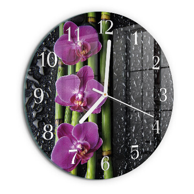 Orologio rotondo Orchidea