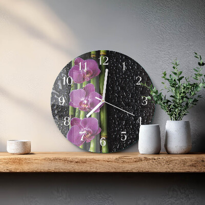 Orologio rotondo Orchidea