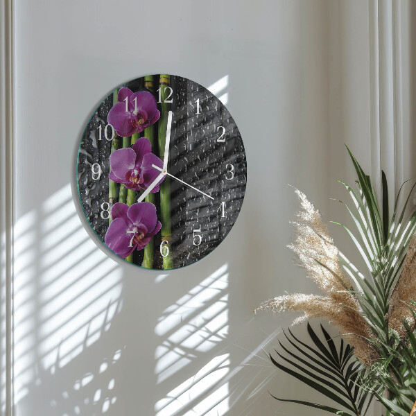 Orologio rotondo Orchidea