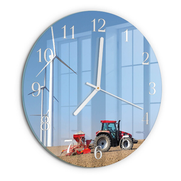 Orologio rotondo Campo di trattori