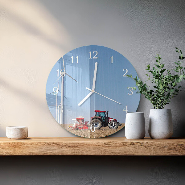Orologio rotondo Campo di trattori