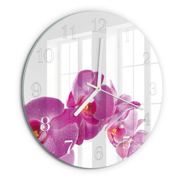 Orologio rotondo Orchidea