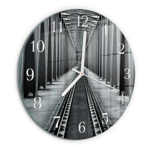 Orologio rotondo Binari ferroviari