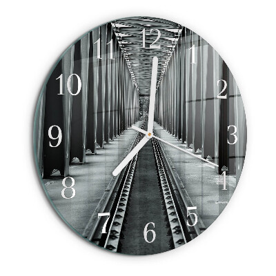 Orologio rotondo Binari ferroviari
