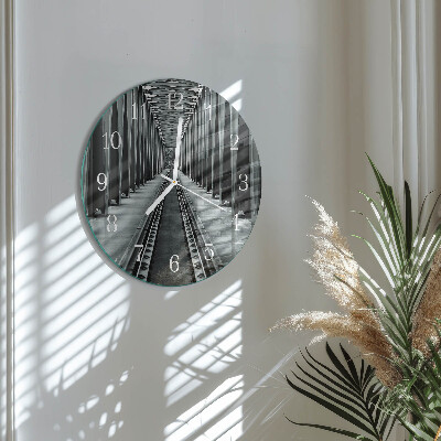 Orologio rotondo Binari ferroviari