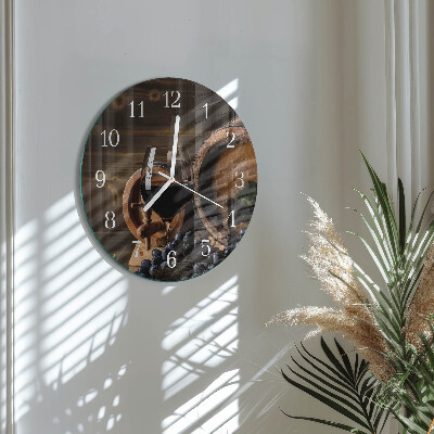 Orologio rotondo Botte di vino