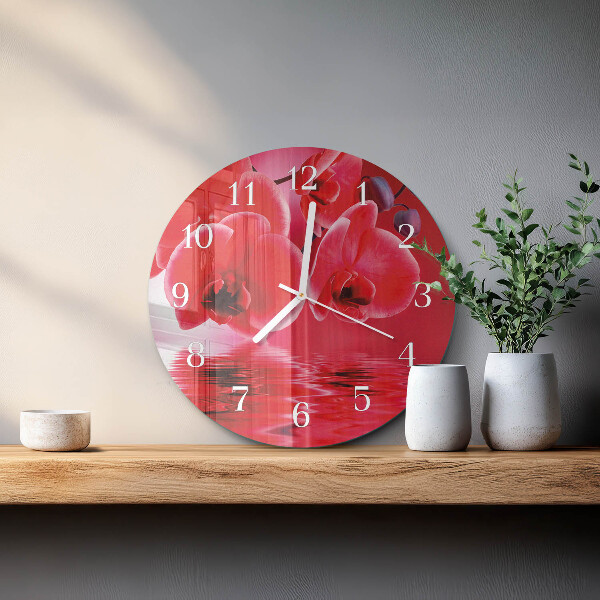 Orologio rotondo Orchidea