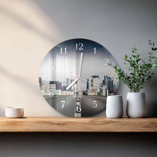 Orologio rotondo Città della strada