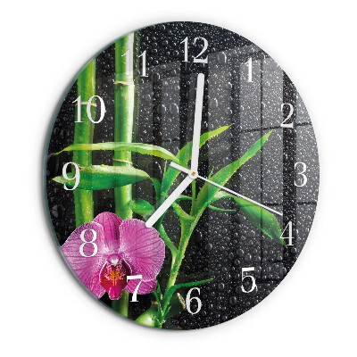 Orologio rotondo Spa al bambù