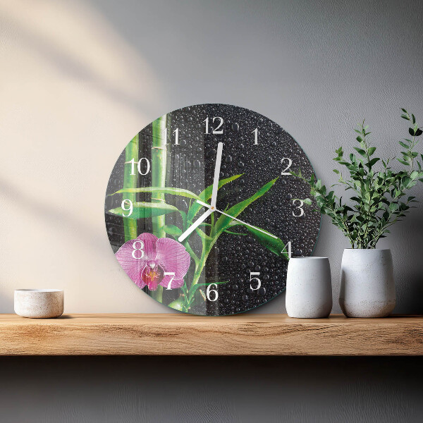 Orologio rotondo Spa al bambù