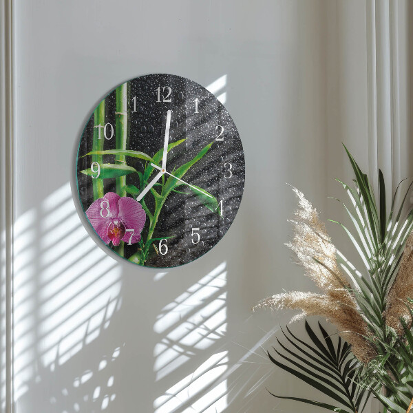 Orologio rotondo Spa al bambù