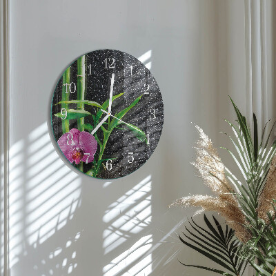Orologio rotondo Spa al bambù