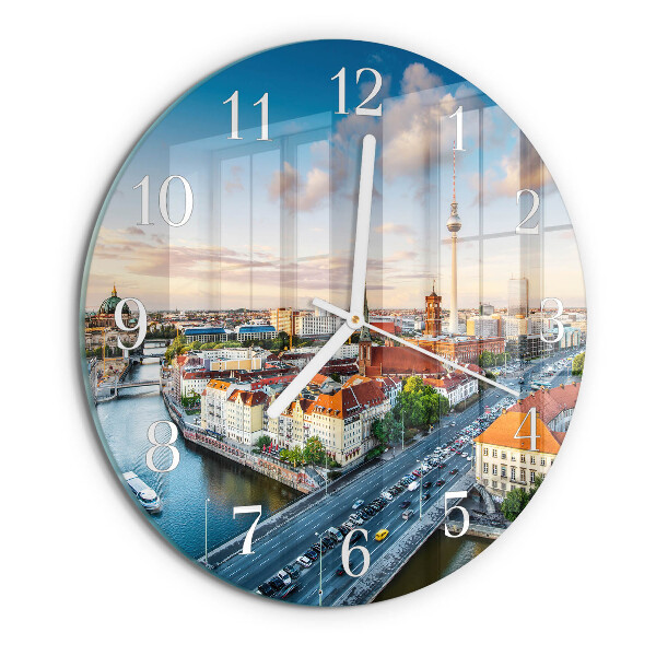 Orologio rotondo fiume cittadino