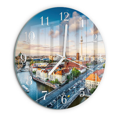 Orologio rotondo fiume cittadino