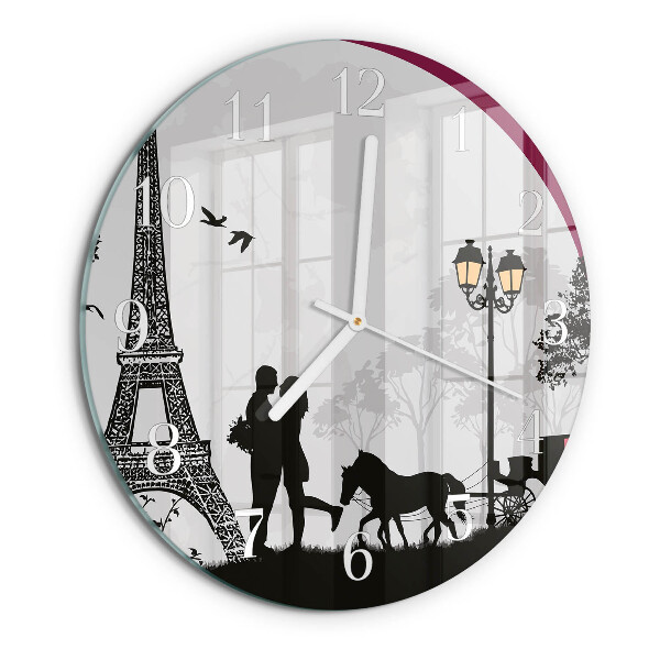 Orologio rotondo Amore di Parigi