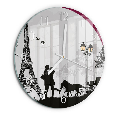Orologio rotondo Amore di Parigi