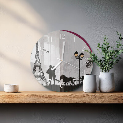 Orologio rotondo Amore di Parigi