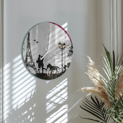 Orologio rotondo Amore di Parigi