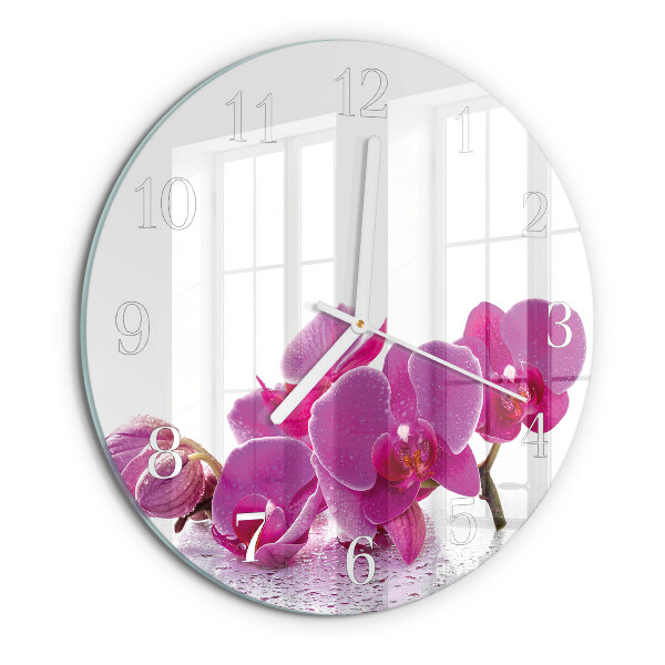 Orologio rotondo Orchidea