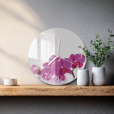 Orologio rotondo Orchidea