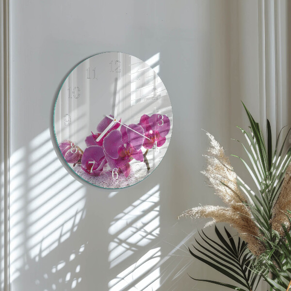 Orologio rotondo Orchidea