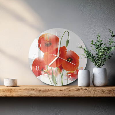 Orologio rotondo Papaveri