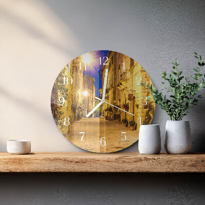 Orologio rotondo Notte di strada