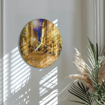 Orologio rotondo Notte di strada