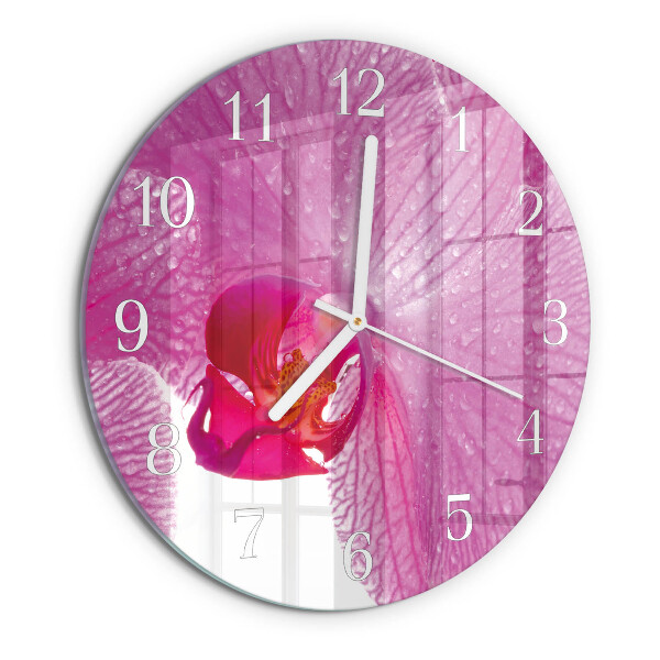 Orologio rotondo Orchidea