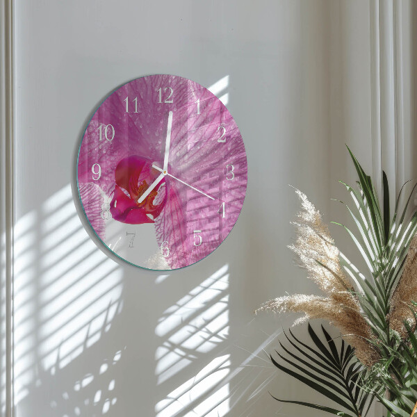 Orologio rotondo Orchidea