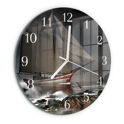 Orologio rotondo Barca a vela