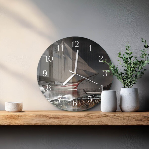 Orologio rotondo Barca a vela