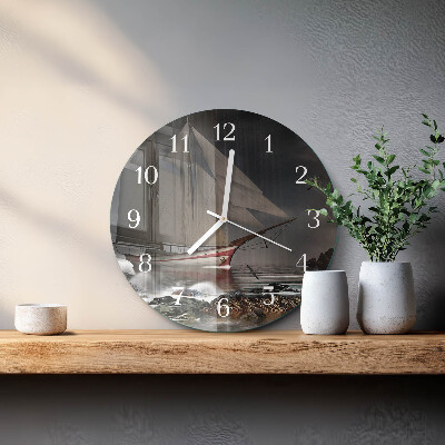 Orologio rotondo Barca a vela