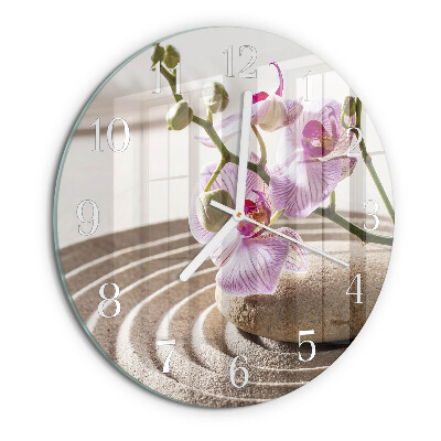 Orologio rotondo Orchidea di sabbia