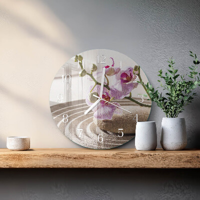 Orologio rotondo Orchidea di sabbia