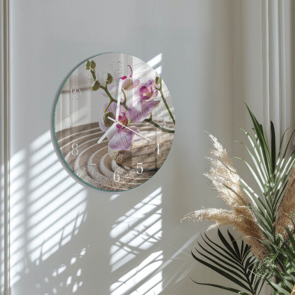Orologio rotondo Orchidea di sabbia