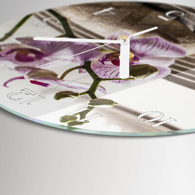 Orologio rotondo Orchidea di sabbia